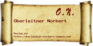 Oberleitner Norbert névjegykártya